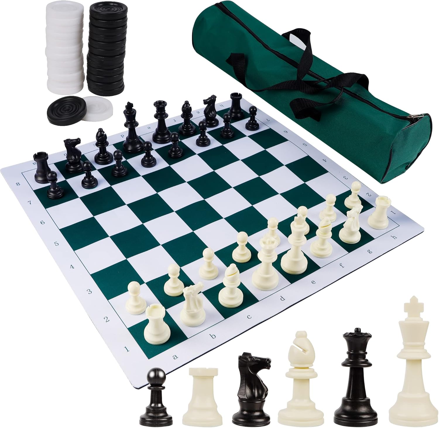 Juegoal portable chess and checkers set