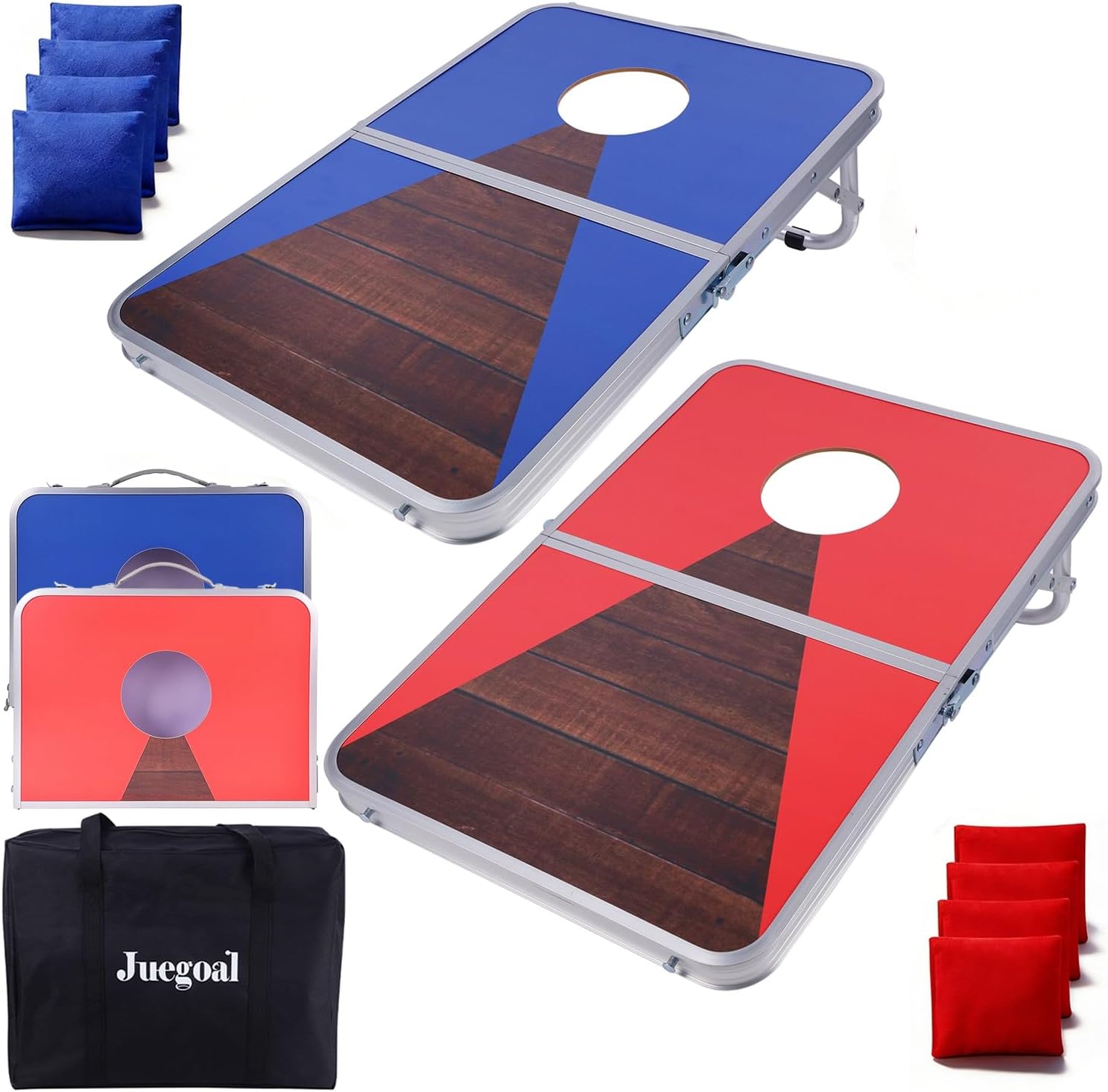 Juegoal portable foldable cornhole board set